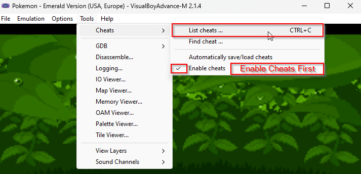How to Enable Cheat Codes in mGBA - Game Boy Advance Emulator Cheat System